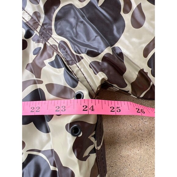 Vintage Duck Bay Camouflage Hooded Jacket Medium PVC & Nylon B4 - Picture 4 of 5